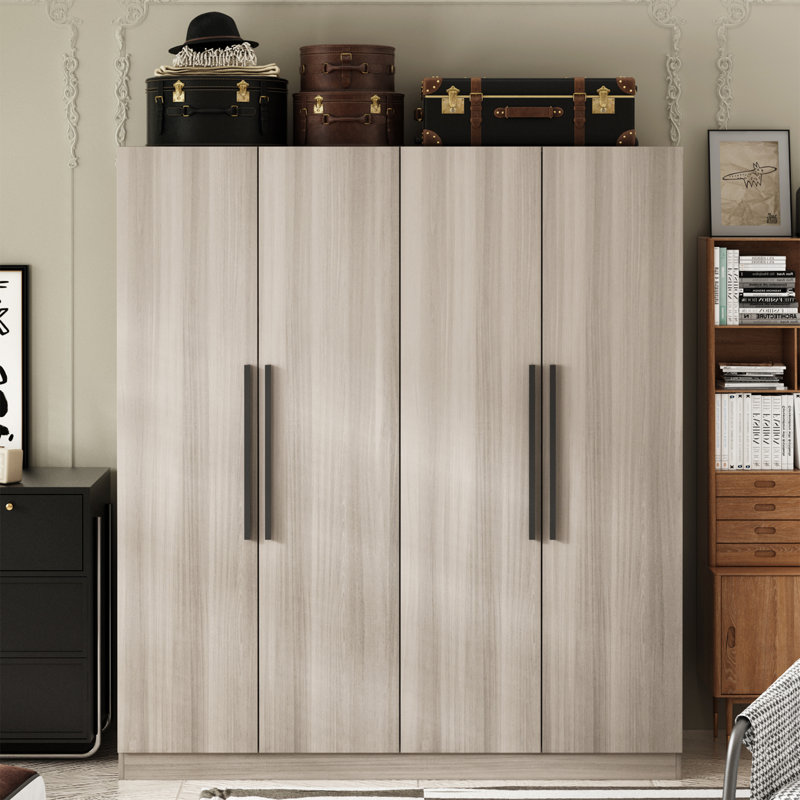 Armoire Brader, Gris / noir