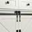 53.7" Farmhouse Kitchen Island With Power Outlet, Drop Leaf & Sliding Barn Doors, Rolling Storage Cart, White-537014814