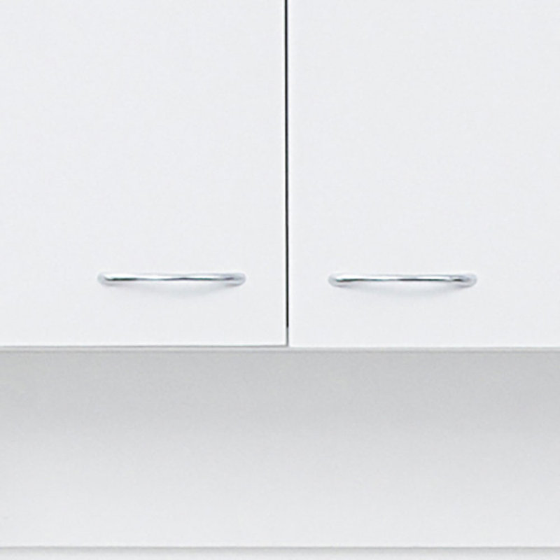 Springlake Freestanding Tall Dining Hutch Sideboard with Cable Management Holes - 4 Cabinets and a Drawer, White