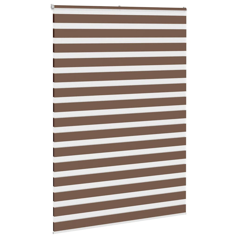 George Oliver Zebra Blind Polyester, Brown, 165cmW x 230cmL