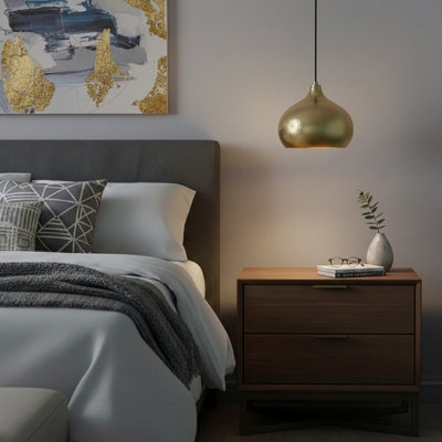 Luminaire suspendu en forme de dôme à 1 lumière Dal