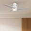 Ventilateur de plafond à moteur à courant continu de 48 po avec télécommande, ensemble d'éclairage à DEL inclus.-1743218186