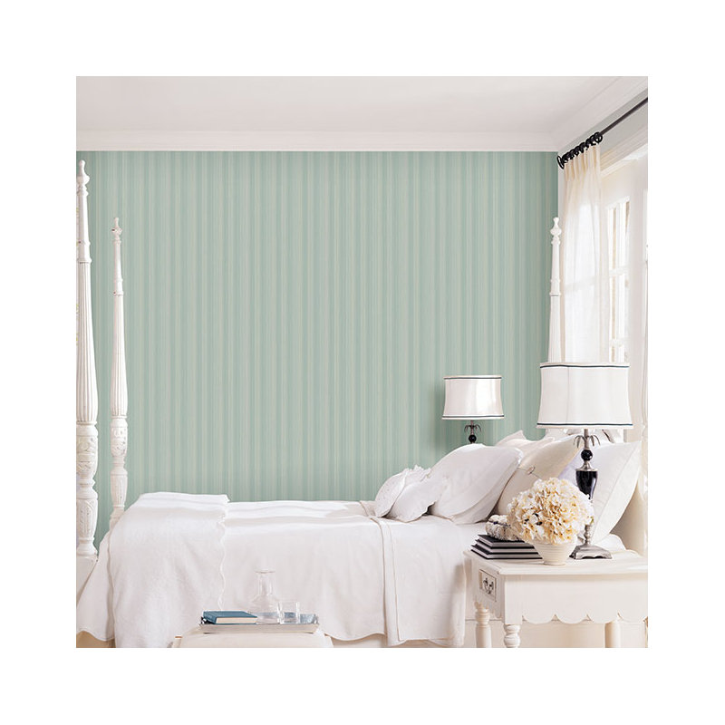 10m x 53cm Roll Wallpaper, Blue/Cream