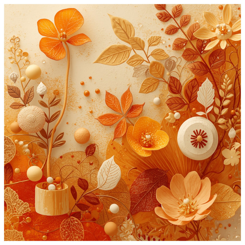 Rideaux de douche Autumn Floral Arrangement, L 70 po x H 84 po