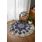 Albasa Collection Digital Print Cotton-Polyester Blue Gray Moroccan Rug-1926004170