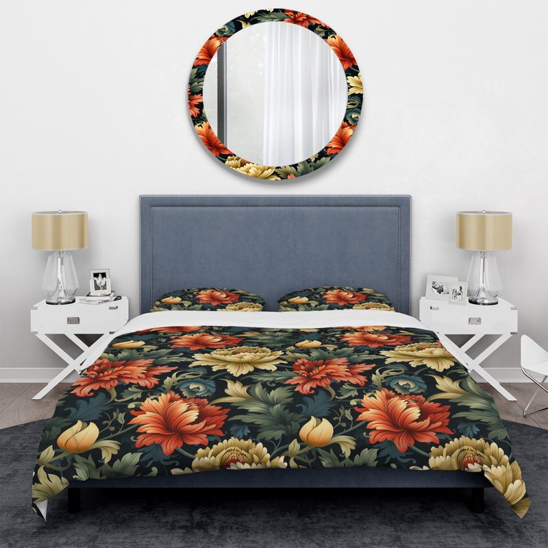 Ensemble de housse de couette Petal Symphony, Housse de couette pour très grand lit et 2 très
