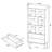 Minerva Distressed Pine 3-Shelf Bookcase With Drawers