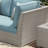 Baecher 6 - Person Wicker / Rattan Outdoor Sectional Seating Group ( Fully Assembled ) with Cushions & Pillows and Aluminum Fire Pit Table