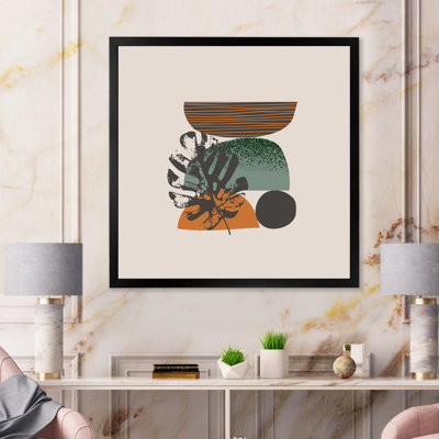 «Retro Summer Vibe Organic Abstracts II», reproduction d'art sur toile moderne