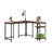L-Shaped Desk, Brown Finish