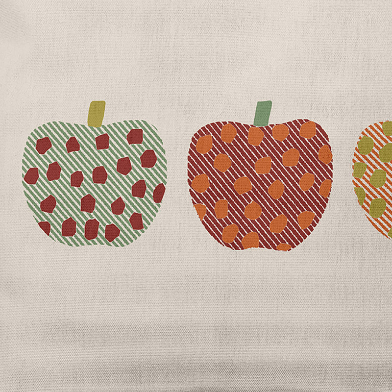  Coussin décoratif pomme Apples, Érable rouge