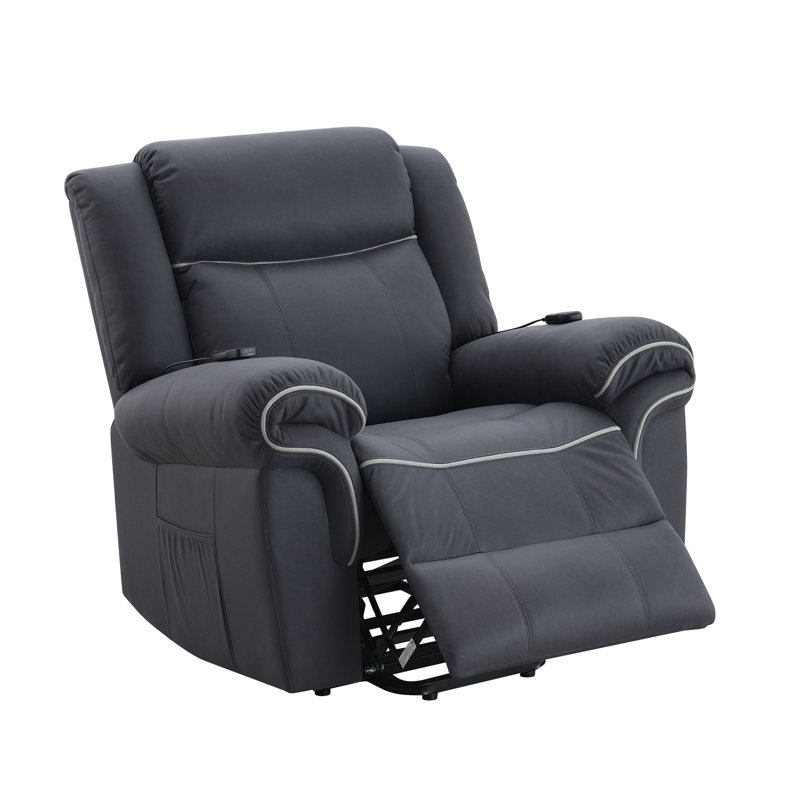 Fauteuil inclinable électrique en microfibre Domana