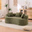 Canapé Crescent peu encombrant en mousse verte, design moderne pour le salon