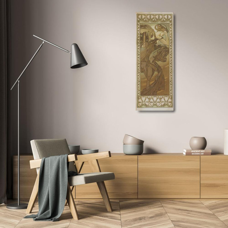 "Morning Star" par Alphonse Mucha - Art sur toile tendue avec châssis, H 24 po x l 17 po