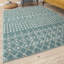 Moroccan Shaggy Collection Rugs Tangier Design in Duck Egg Blue/Ivory-108648139