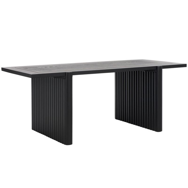 Solid Wood Single Coffee Table, Black
