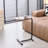 Modern 2-pieces Oval C-Shaped Side Tables with Raised Tray Top and Metal Base-455313728
