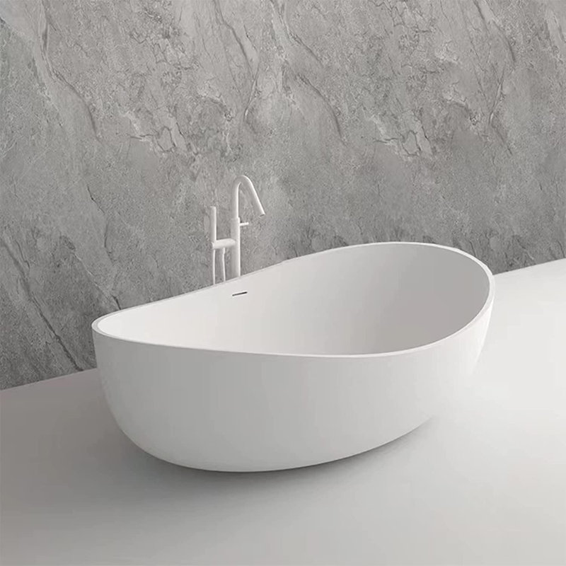 Baignoire autoportante en pierre de trempage 63 "x 37"