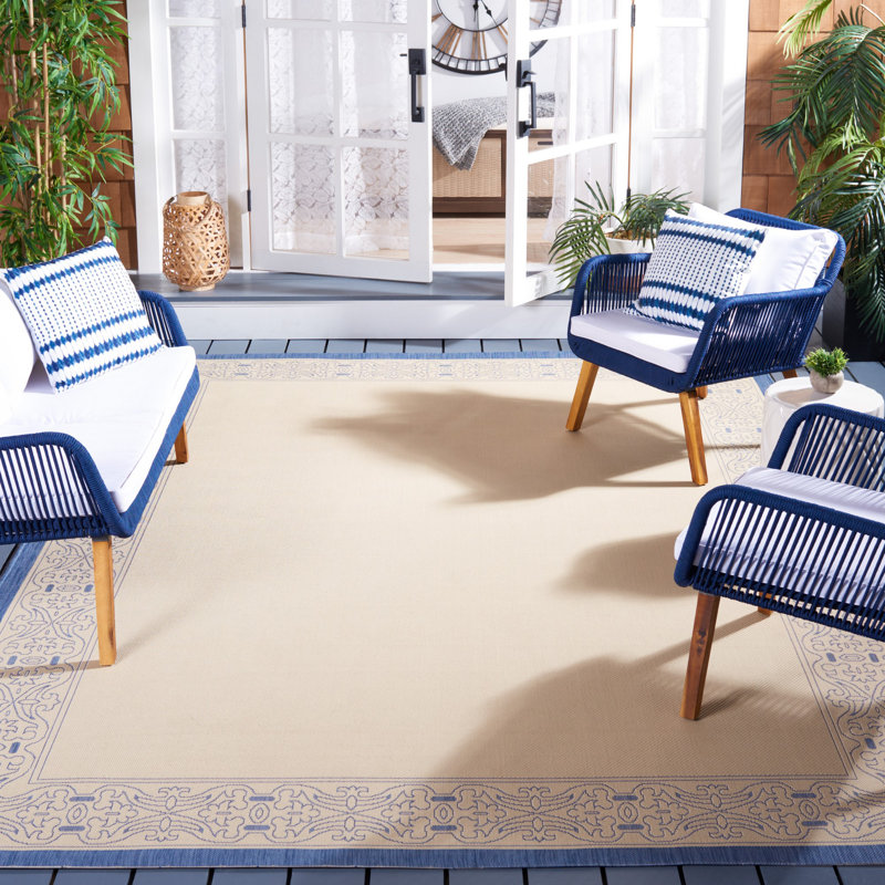 Herefordshire Performance Solid Color Indoor/Outdoor Area Rug, Rectangle 7'10" x 11'