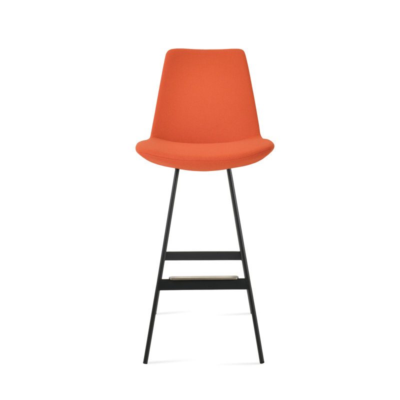 Eiffel Balat Stool, Light Orange, Black