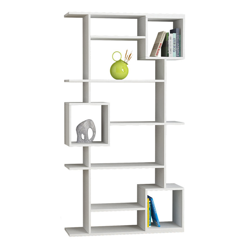 Pearson 6-Tier Freestanding Bookcase with Open Compartments, White