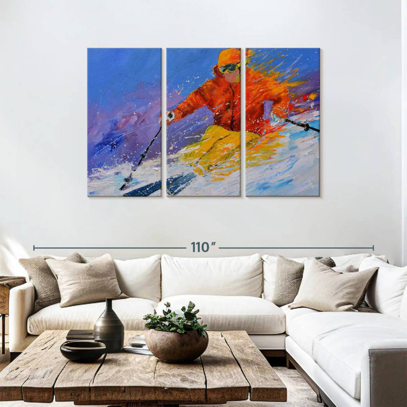 Sireci Expert Skiing, 48" H x 74" W