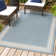 Cisse Classic Diamond Border Blue/Cream Indoor/Outdoor Rug