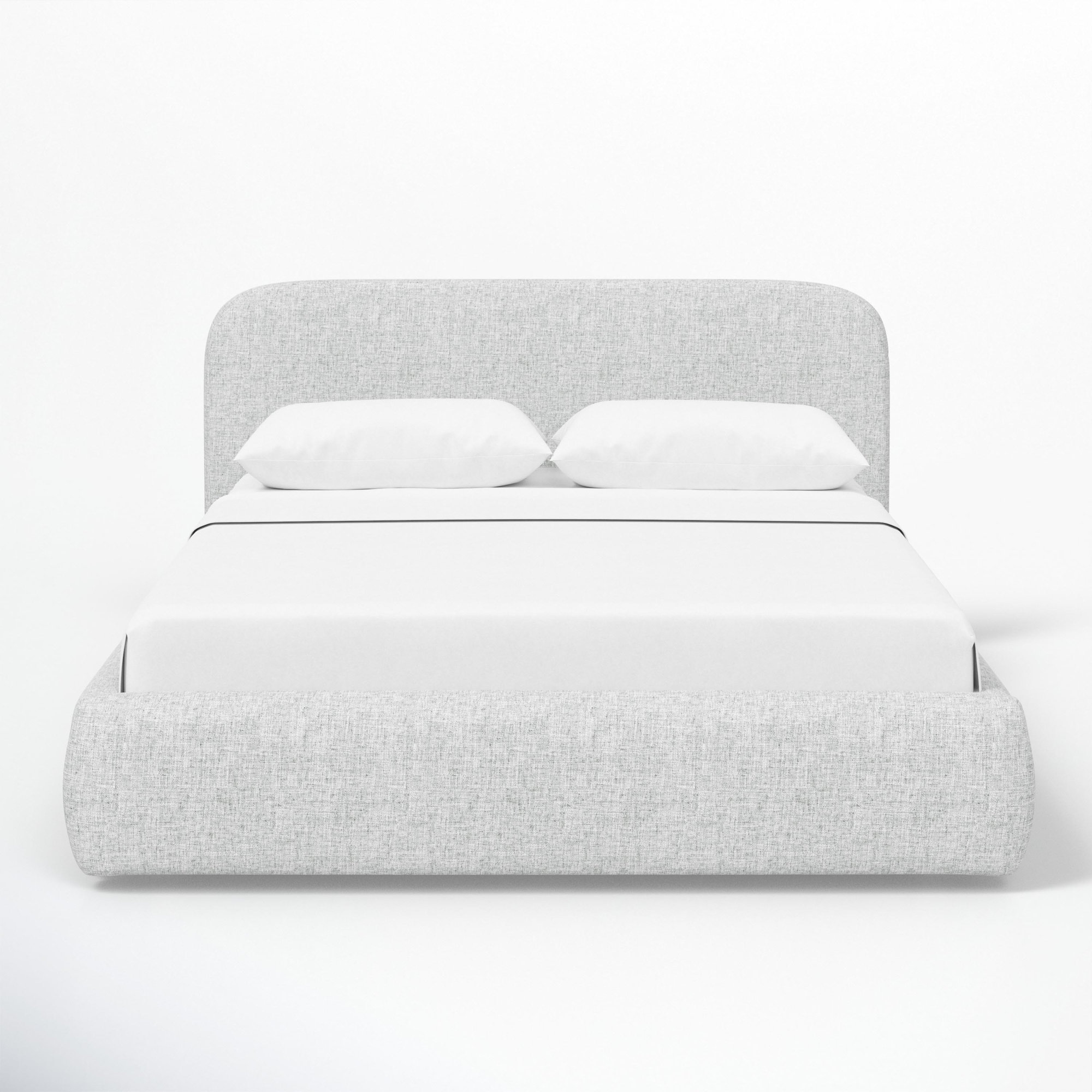 Daphne 37" Platform Bed, California King, Gray
