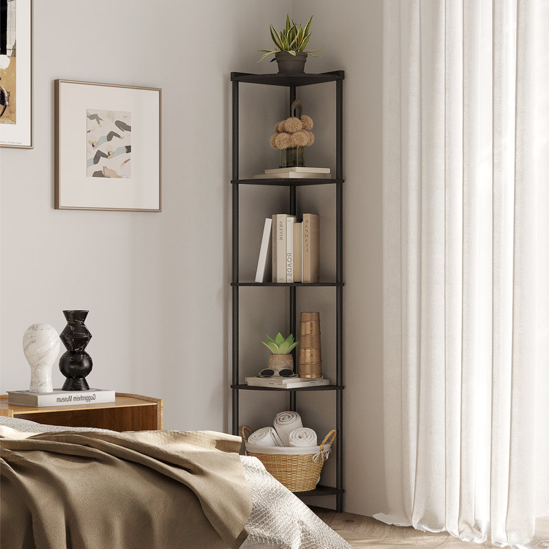 Bibliothèque d'angle Swade H 64,9 "x l 12,2", Noir