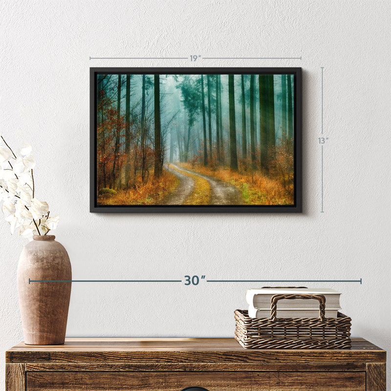 Impression sur toile Autumn Forest Pathway, H 19 po x l 13 po
