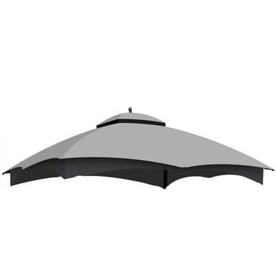 Replacement Canopy Of 10X12 Gazebo, Grey, Protected, Water-Repellent, Fade , With Ventilation And Drainage Features Gazebo Cover Top, Air Vent Affirmations