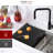 16 3/4" Black Wood Fiber Workstation Cutting Board
