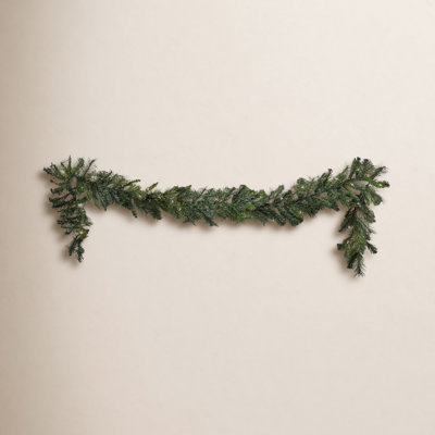 PVC Greenery 108" Pre-Lit Mixed Garland