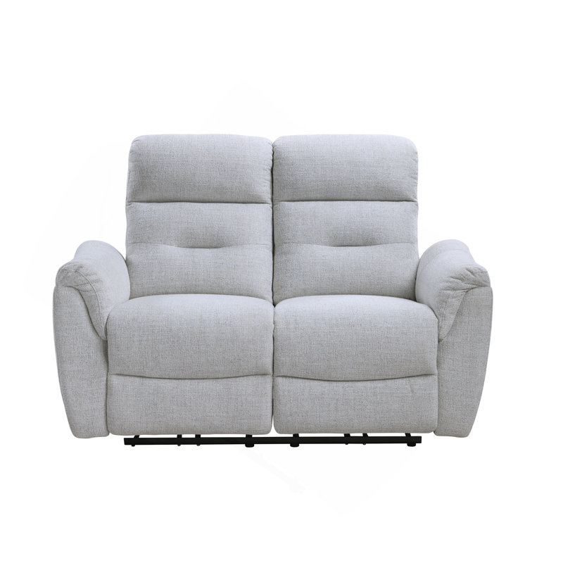 Eastre Gray Chenille Power Motion Loveseat W/USB Port