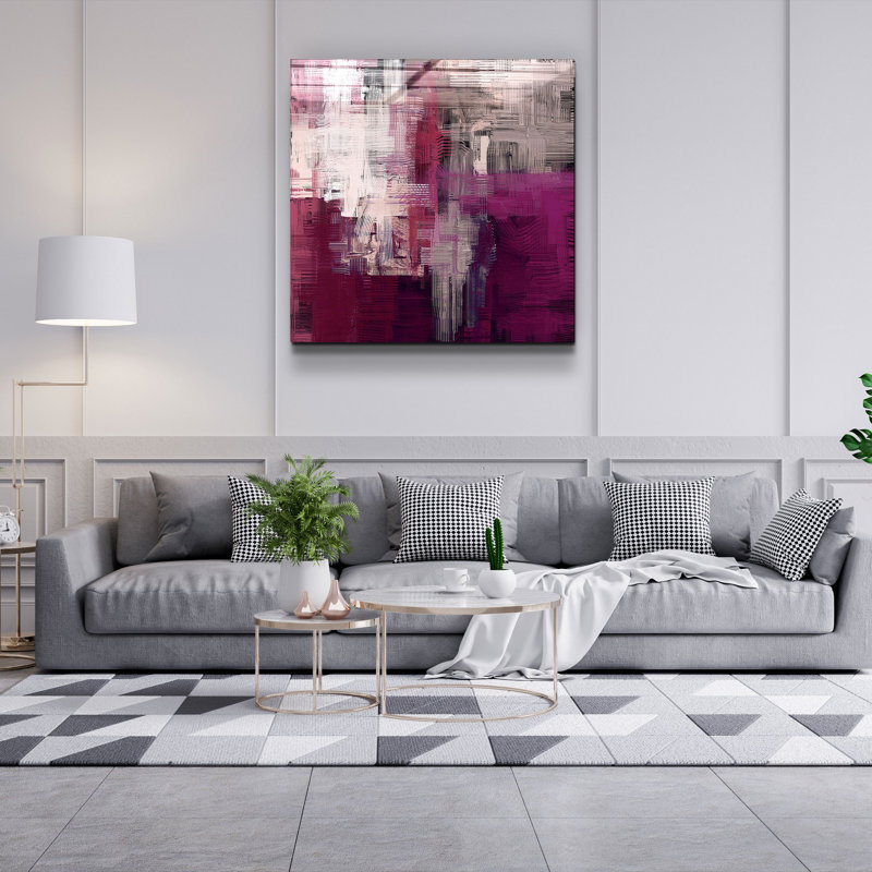 Elegant Decorative Tempered Glass Painting, 40 x 40 Inches | 100% Tempered Glass, Thickness: 0.16 Inches | UV Printing for Vibrant Colors & Durability | Perfect for Home Decor & Art Enthusiasts