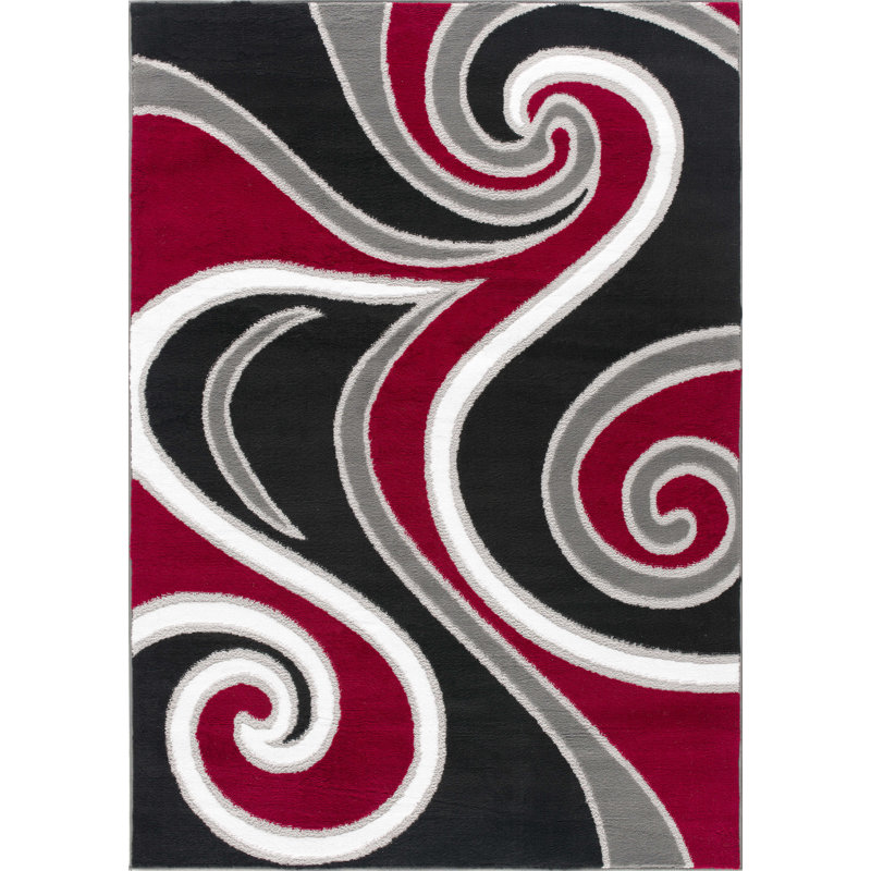 Balderston Abstract Indoor Rug, Rectangle 4' x 6'