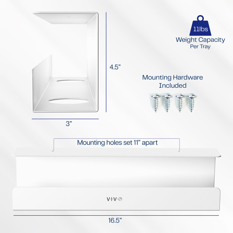 White Under Desk Cable Management Trays
