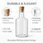 Lot de 2 bouteilles en verre de style Édimbourg de 750 ml / 25,3 oz avec bouchon en liège italien – Bouteilles à fond épais de qualité supérieure pour whisky, vin, huile d'olive, vinaigre balsamique, infusions, amers et sirops à cocktails