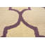 Tapis en laine touffeté à la main Trellis - crème et mauve