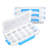 4Pcs 15 Grids Plastic Compartment Box With Adjustable Divider, Stackable Organizer Storage Container