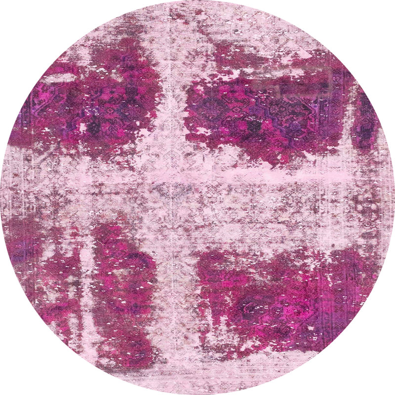 Abstract Indoor Rug, Round 5'
