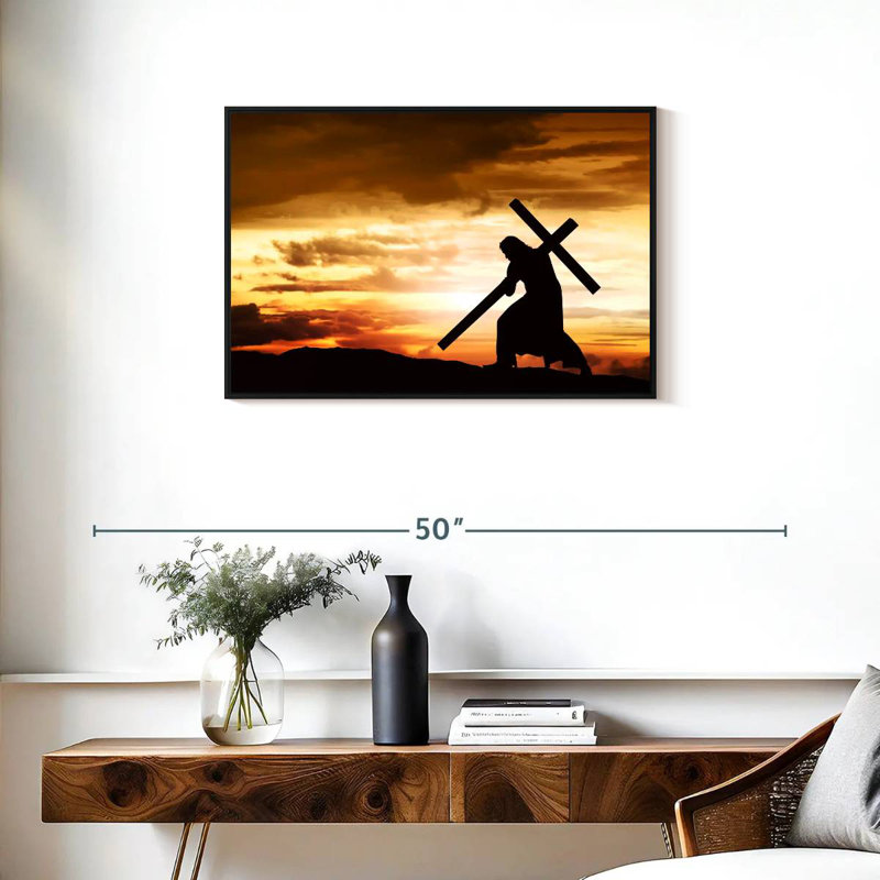Jésus-Christ, Cadre flottant noir, 31 po x 21 po