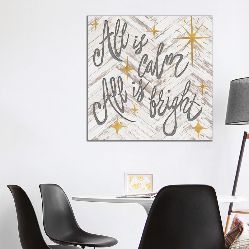 All Is Calm All Is Bright by Elizabeth Medley - Wrapped Canvas Print, 93.98cm H x 93.98cm W x 1.905cm D