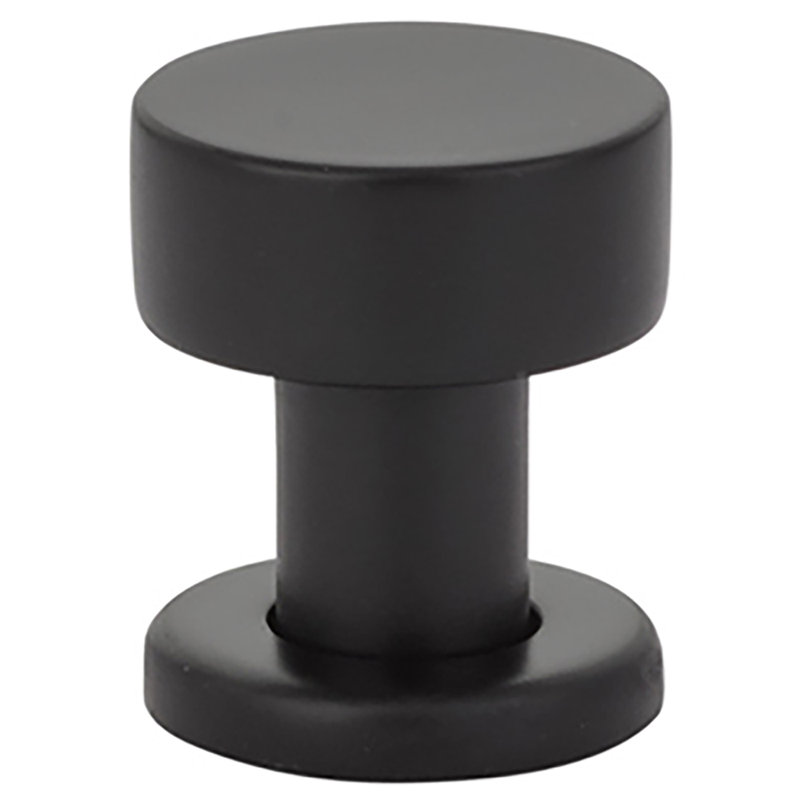 Cadet Mushroom Knob Knob, Flat Black, 1.25" H x 1.25" W x 1.12" D