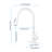 White Stainless Steel Kitchen Faucet, Pull-Out Spray For Stylish And Practical Kitchen, 360 Rotatable Nozzle, Two Water Output Settings, Easy Single Operation Efficiency,