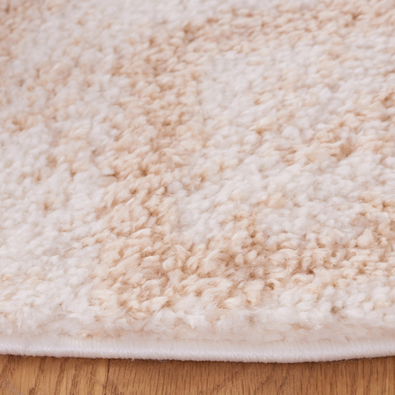 Berber Shag Performance Geometric Rug, Round 7'