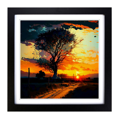 Sunset Post-Impressionism No.1 - Framed Print