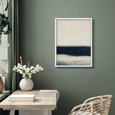 Reproduction d'art encadrée abstraite pour décoration intérieure moderne - 8 po x 10 po