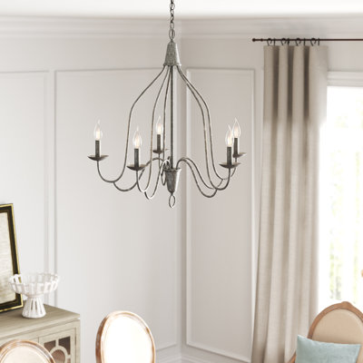 Lustre 5 lumières façon bougie Crudden