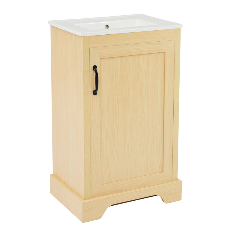 Meuble-lavabo simple 20 po avec comptoir en céramique
